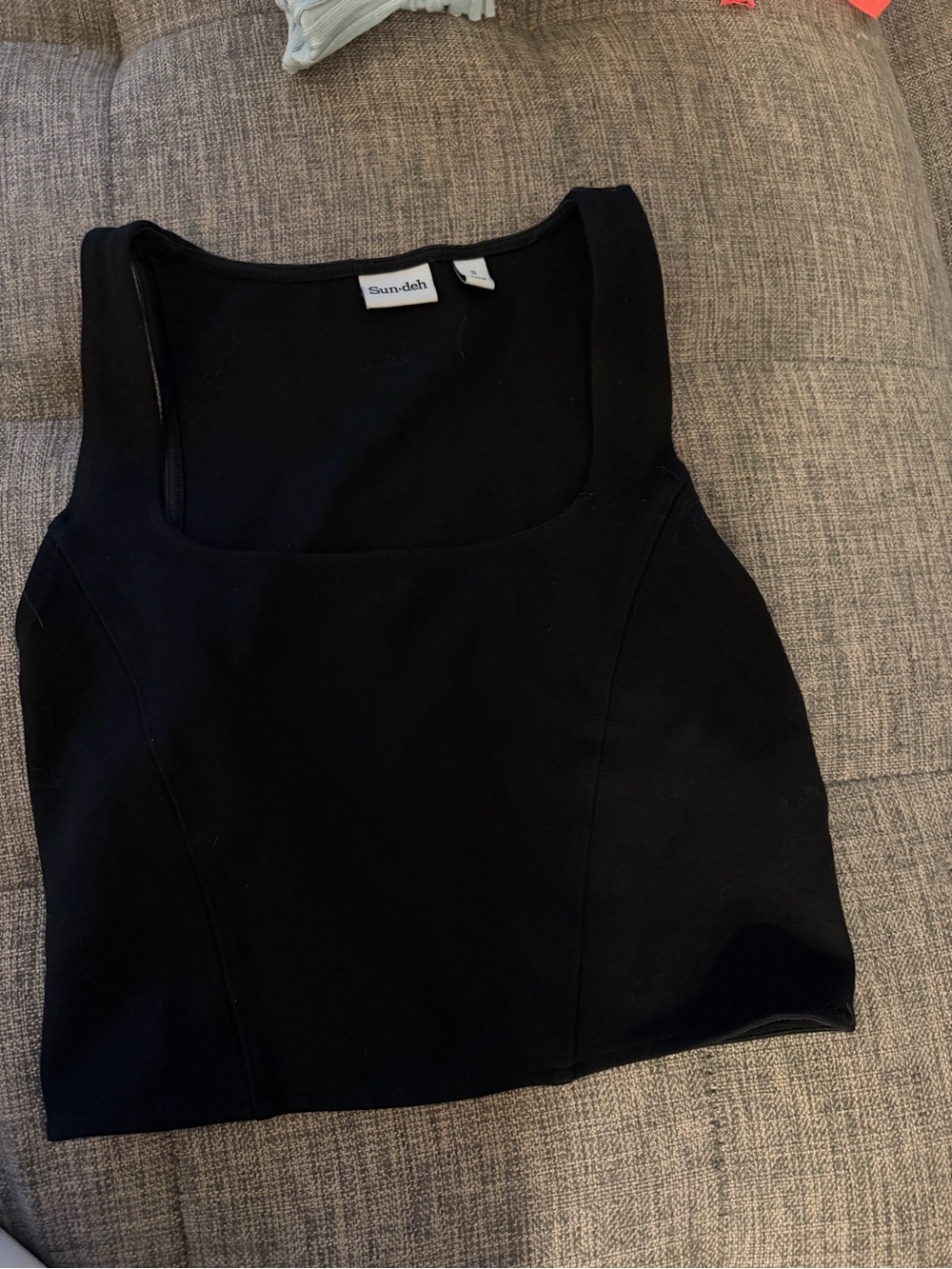 Aritzia Black Square-Neck Tank